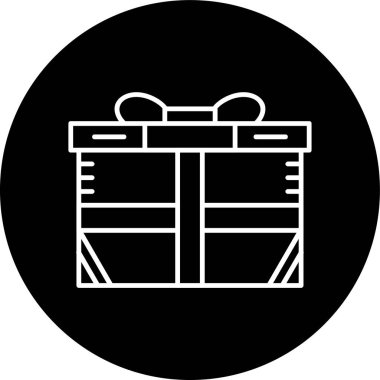 Bir kutu simgesinin vektör illüstrasyonu