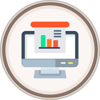 Bilgisayar monitörü. Basit resimleme