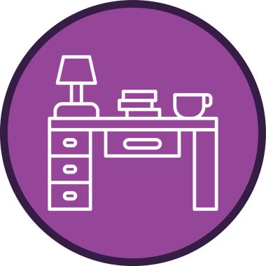 Masa. Web simgesi basit illüstrasyon