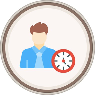 zaman yönetimi düz daire vektör tasarımı