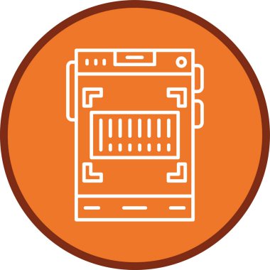 Bir bilet simgesinin vektör illüstrasyonu