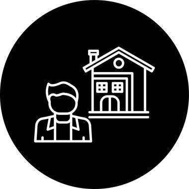 Modern ev simgesinin vektör illüstrasyonu