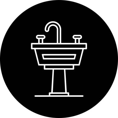 Moda tarzında izole edilmiş duş simgesi