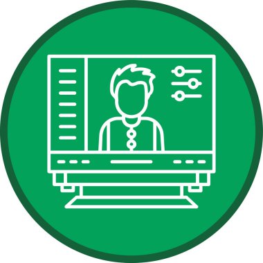 Bilgisayar. Web simgesi basit illüstrasyon