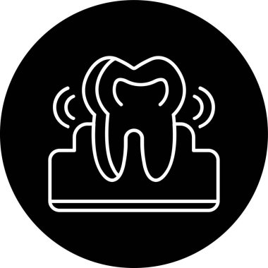 vektör dişçi simgesi, basit illüstrasyon