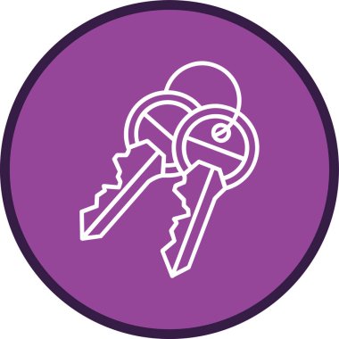 anahtar simgesi. Web için temel vektör simgelerinin basit illüstrasyonu