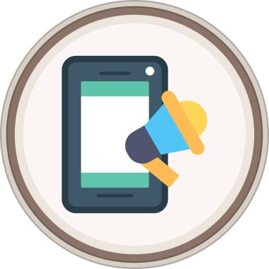 Mobil ikonlu telefon. Akıllı telefon vektör illüstrasyonunun basit tasarımı.