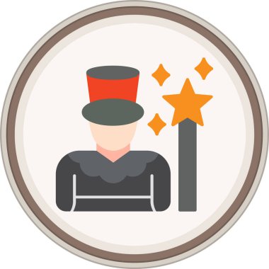 Moda tarzında izole edilmiş sihirbaz simgesi