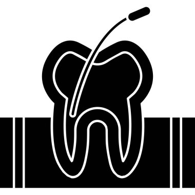 Diş simgesi, vektör illüstrasyonu