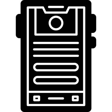 cep telefonu simgesi basit vektör. çevrimiçi iş