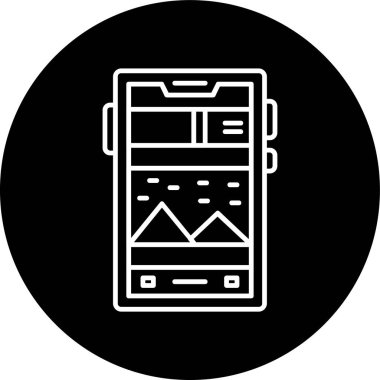 mobil uygulama simgesi, vektör illüstrasyonu