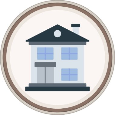 Bina. Web simgesi basit illüstrasyon