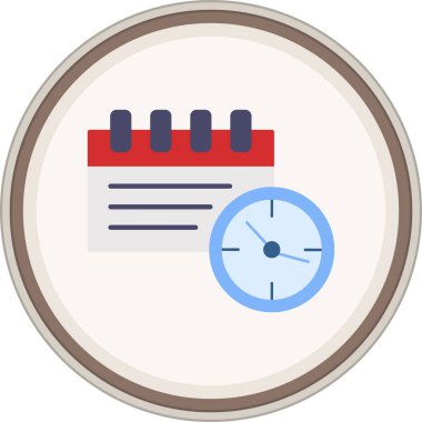 Deadline Flat sticker. Vector Illustration For Web Use