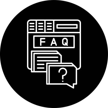 SSS simgesinin vektör illüstrasyonu