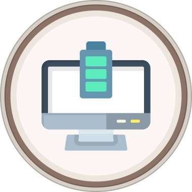 pil yükleme ikonu vektör çizimi