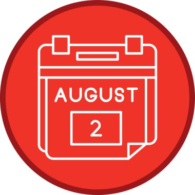 Ağustos simgesi, vektör illüstrasyonu