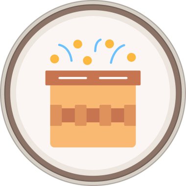 Kek tatlı ikonu düz stil