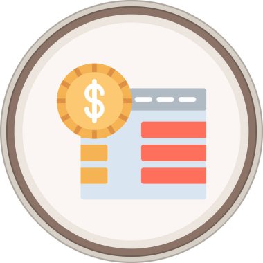 Para için. Web simgesi basit illüstrasyon