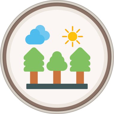 ağaç vektör simgesi modern basit vektör illüstrasyonu