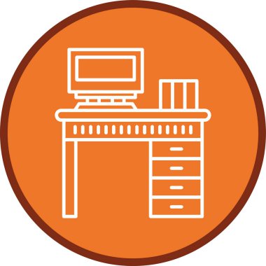 Bilgisayar. Web simgesi basit illüstrasyon