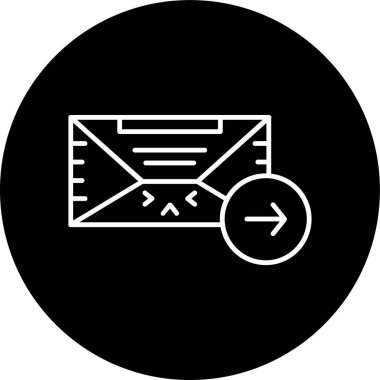 zarf e- posta simgesi vektör illüstrasyonu