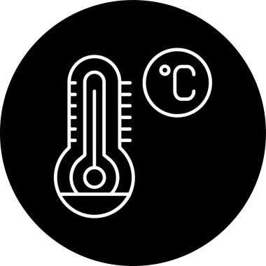 Sıcaklık. Web simgesi basit tasarım
