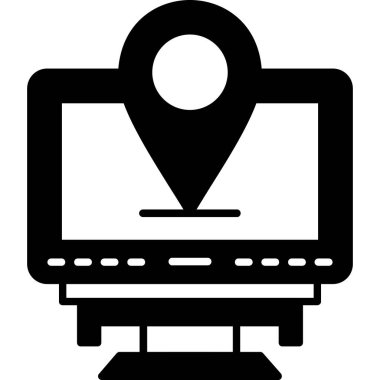 Harita işaretleyici simgesi, vektör illüstrasyonu