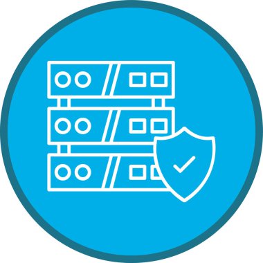 Kalkan simgesinin vektör illüstrasyonu