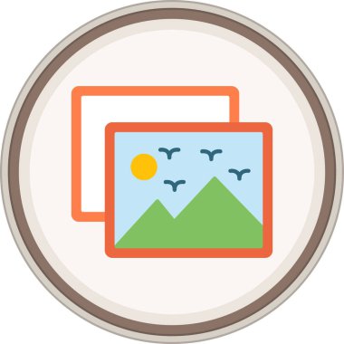 Bir kamera simgesinin vektör illüstrasyonu