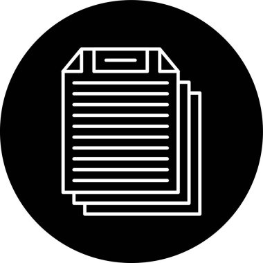 Belge simgesinin vektör illüstrasyonu