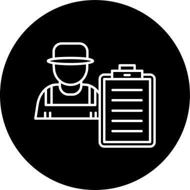 Dosyası olan bir adamın vektör illüstrasyonuName