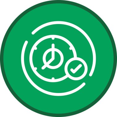 Yuvarlak bir simgenin vektör illüstrasyonu