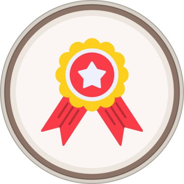 Beyaz arkaplanda düz stil madalya ikonu var. spor sembolü