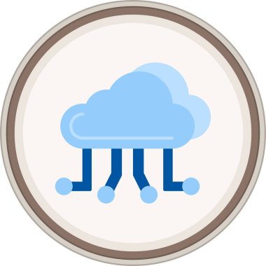 Bulut. Web simgesi basit illüstrasyon