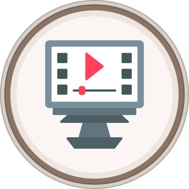 video simgesi, vektör illüstrasyonu