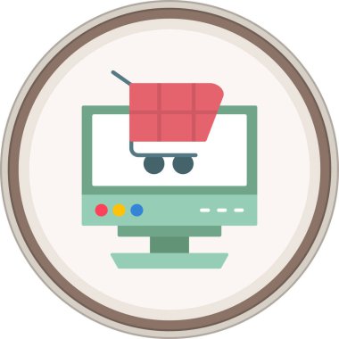 Alışveriş. Web simgesi basit illüstrasyon