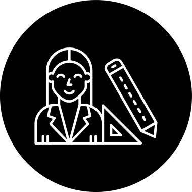 Kadın ve moda ikonunun vektör illüstrasyonu