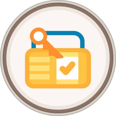 Pano listesi için iş yönetimi düz simgesi