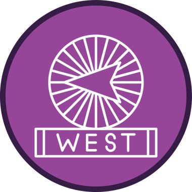 Pusula simgesinin vektör illüstrasyonu