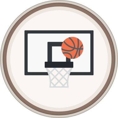 Basketbol ikonu. Vektör illüstrasyonu