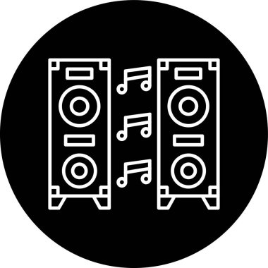 Müzik. Web simgesi basit illüstrasyon