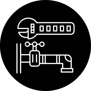 Modern oto tamir simgesinin vektör illüstrasyonu