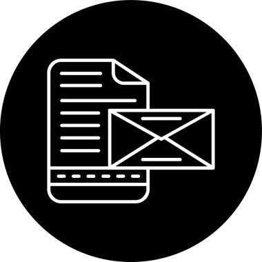 zarf simgesi, vektör çizimi