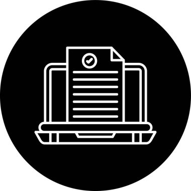 belge simgesi vektör illüstrasyonu