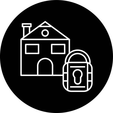 Bir bina simgesinin vektör illüstrasyonu