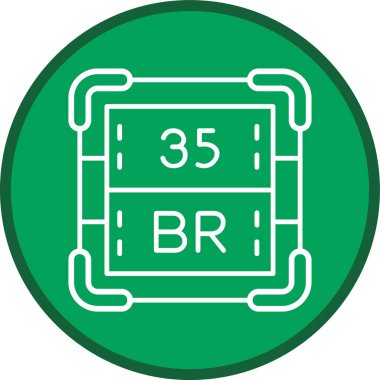 Brezilya ülke simgesi, vektör illüstrasyonu