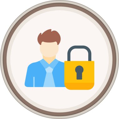 Rozet & çalışanı için iş yönetimi dairesi simgesi