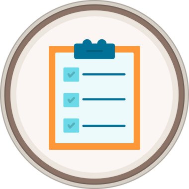 Kontrol listesi simgesi vektör illüstrasyonu