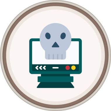 ölüm kafatası ikonu vektör illüstrasyonu