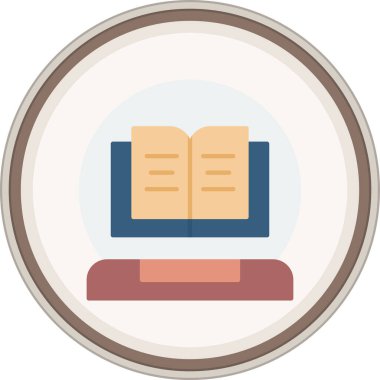 Kitap. Web simgesi basit illüstrasyon